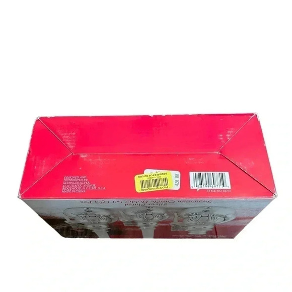 Godinger Holiday Collection Silver Plated Christmas Snowman Candle Holders Set - Picture 13 of 14